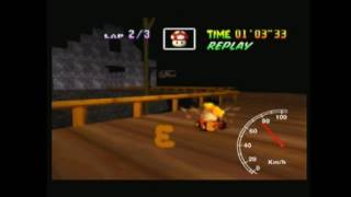 MK64 - World Record on Banshee Boardwalk - 2'04"33* (NTSC: 1'43"40*) by Daniel Burbank