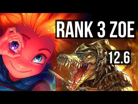 ZOE vs RENEKTON (MID) | Rank 3 Zoe, 4/1/9 | JP Grandmaster | 12.6