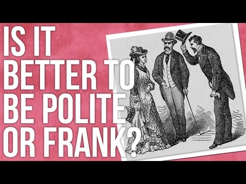 礼儀正しい方がいいのか、フランクな方がいいのか。 (Is It Better to Be Polite or Frank?)