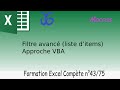 Filtres avancés et Macro Excel