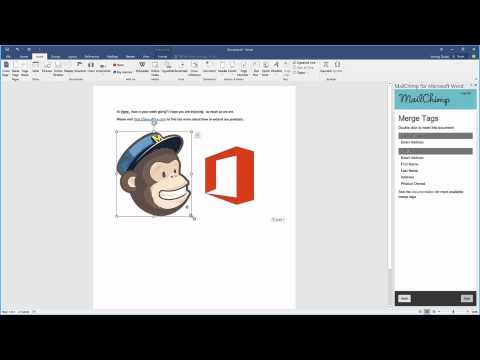 MailChimp Word add in demonstration