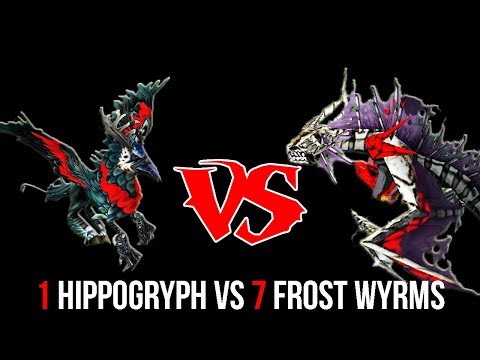 1 Hippogryph vs 7 Frost Wyrms