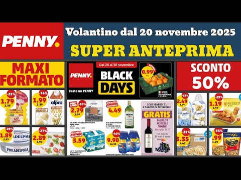 volantino PENNY dal 20 novembre 2025 ✅ #anteprima Black Friday 🔥 Offerte e promozioni