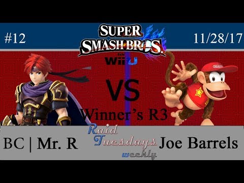 RAID Tuesdays #12 - SSB4 - BC | Mr. R (Roy) vs E2C | Joe Barrels (Diddy) - Winner's Round 3