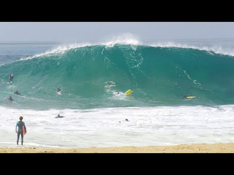 THE WEDGE - First Summer Swell 2025! Heavy waves and getting kicked out! (Raw Footage)