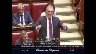 RICHETTI: “CON QUESTA LEGGE VOLETE FORZARE LE PREROGATIVE COSTITUZIONALI DEL CAPO DELLO STATO”
