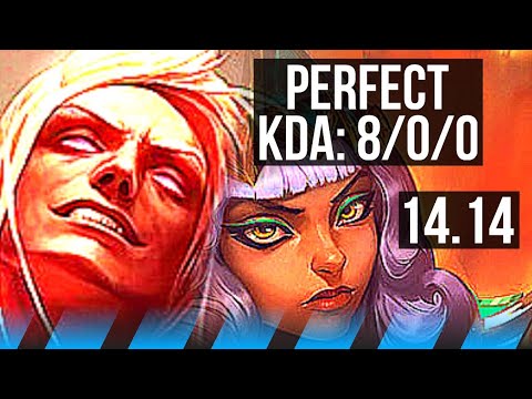 VLADIMIR vs QIYANA (MID) | 8/0/0, Legendary, 800+ games | EUW Grandmaster | 14.14