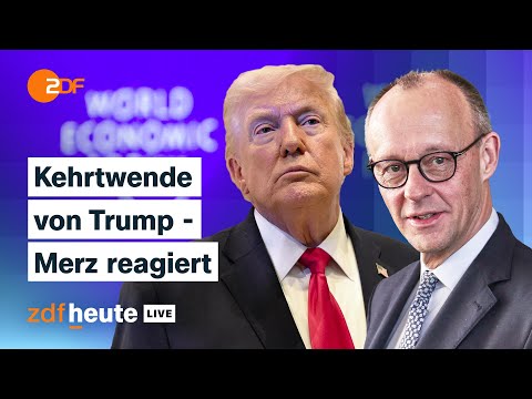 Grönland: Trump kippt Zölle - wie Bundeskanzler Merz reagiert | ZDFheute live mit der Rede