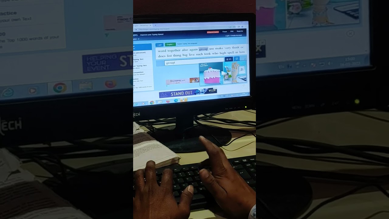 typing test  for cpct exam English font