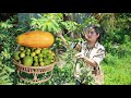 Collect Pinky Guava And Big Guava At My Home Guava Fruit Pick And Cook Pork Ribs For My Dinner