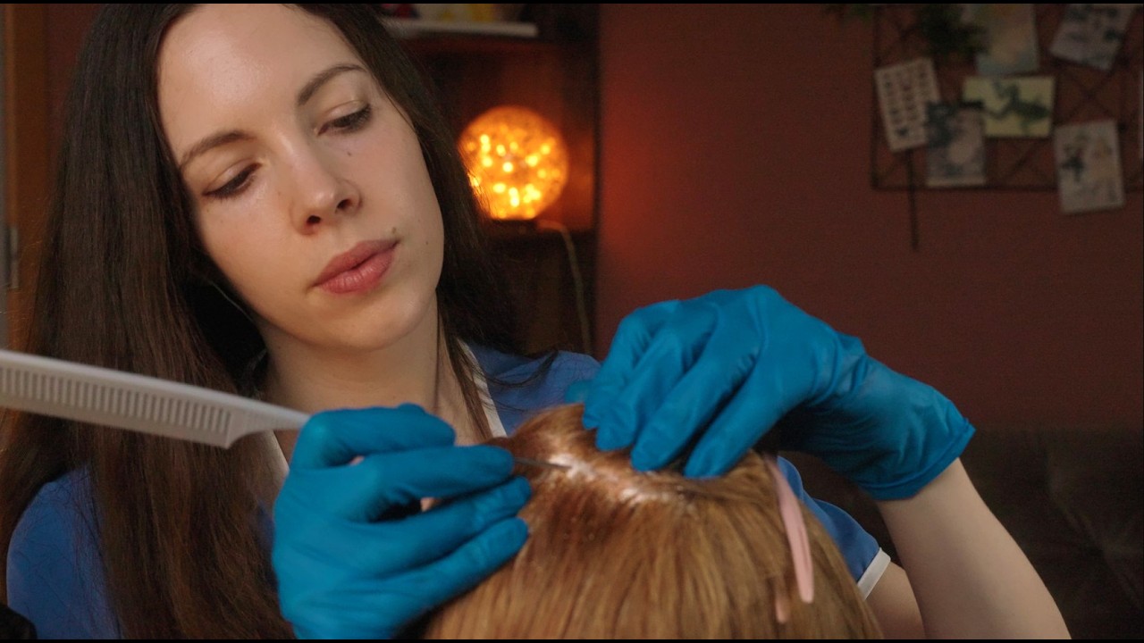 ASMR Most Crisp Sounding Dandruff Removal  Scalp Check