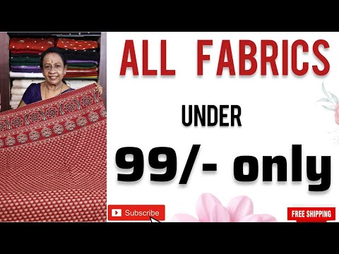All Fabrics Under Just 99/- Only/ Cotton/Georgette/Semi silk/ Free Shipping */# 437