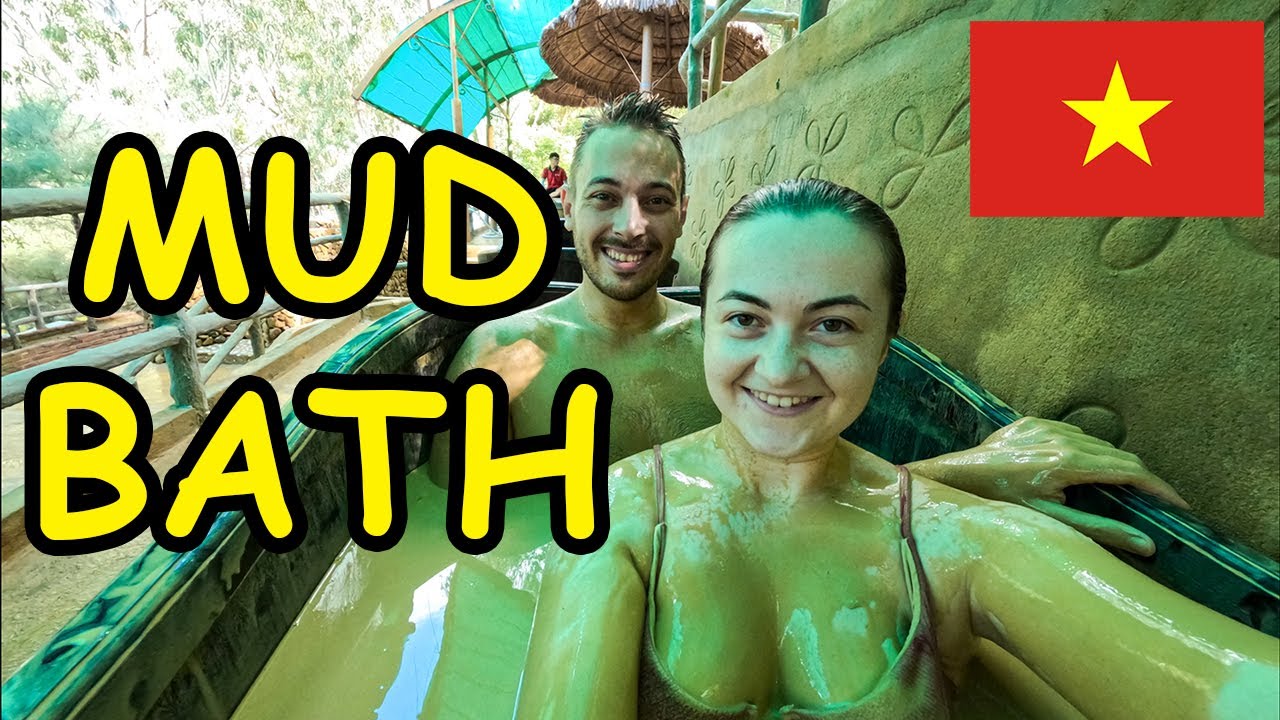 Join a duo as they experience famous Thap Ba Hot Springs mud bath.