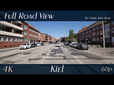 Kiel, Germany: Ellerbek-Wellingdorf, Werftstraße, Schönberger Straße - 4K (UHD/2160p/60p) Video