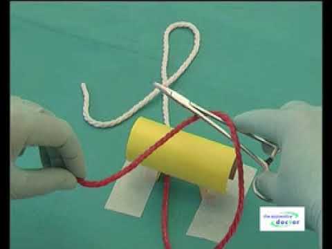 How to make a square knot and a surgeons knot - instrument tie