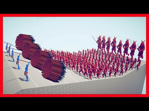 5x EVERY GOD vs 100x SAMURAI + GIANTS  - TABS | Totally Accurate Battle Simulator