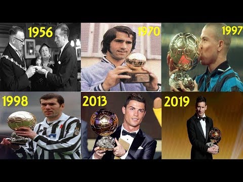 BALLON D'OR WINNERS FROM 1956-2019!! (ALL BALLON D'OR WINNERS) FT. MESSI, RONALDO, ZIDANE ETC