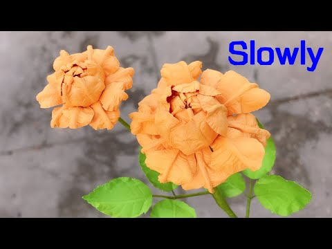 ABC TV | How To Make Rose Paper Flower With Shape Punch #4 (Slowly) - Craft Tutorial