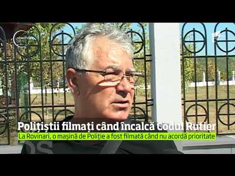 Polițiști filmați când încalcă Codul Rutier