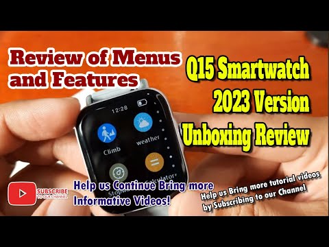 Q15 Smartwatch Unboxing Review of Menus and Features