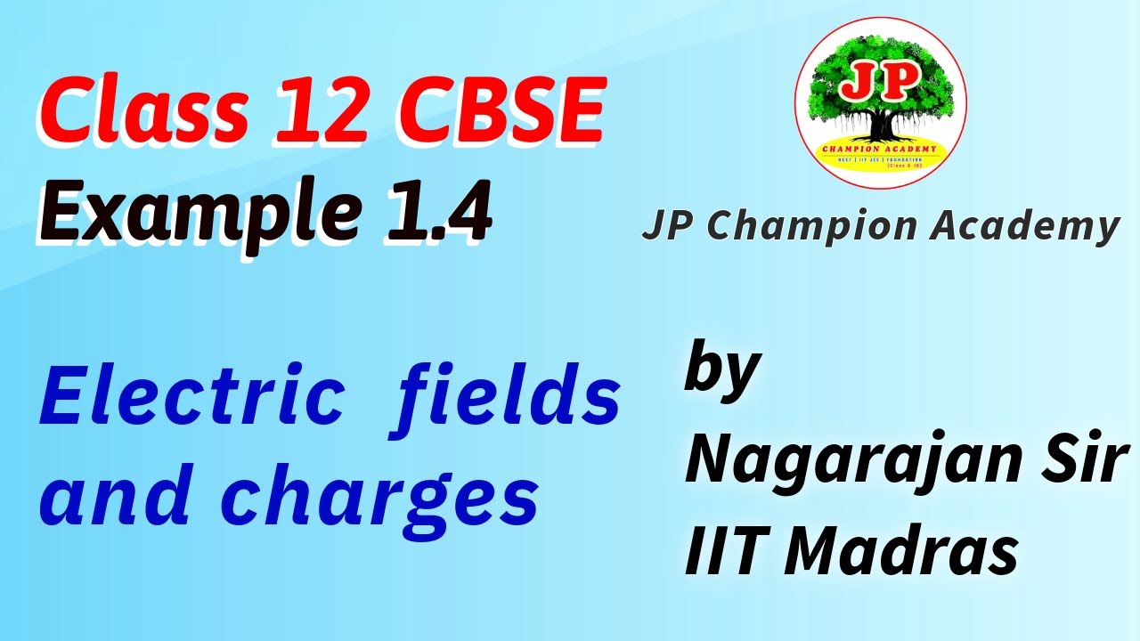 Example 1.4 Chapter 1 Electric fields and charges CBSE NCERT Physics class 12