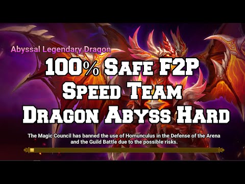 100% Safe F2P Speed Team Dragon Abyss Hard Summoners War