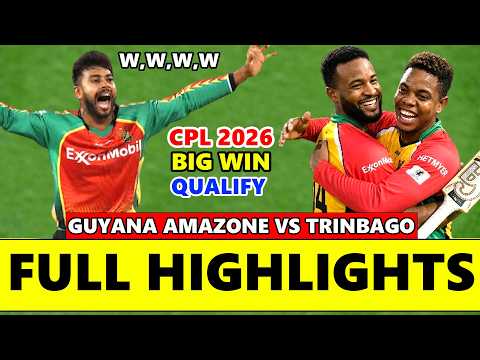 Guyana Amazon warriors vs Trinbago Knight Riders CPL Match 33 Full Highlights 2026