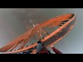 UNCUT 50 Meters BASE Jump From Steampunk Wind Turbine
