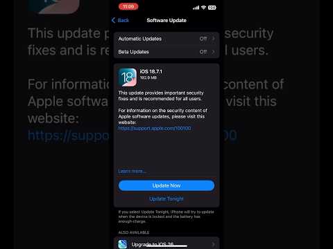 Ios 18.7.1 update released