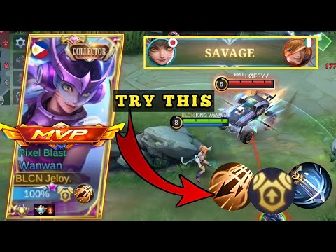 TO ALL WANWAN USER MUST TRY THIS NEW EMBLEM, SPELL AND BUILD COMBO ( AUTO SAVAGE ) | -KiNG WANWAN