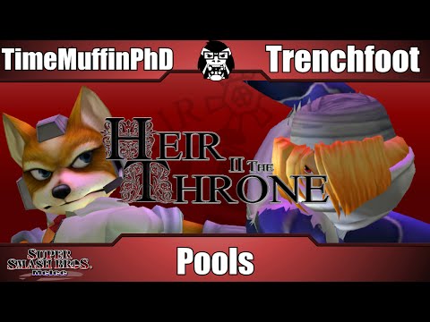 Heir2 - TimeMuffinPhD (Fox) Vs. Trenchfoot (Sheik, Cpt. Falcon) - Pools - Super Smash Bros. Melee
