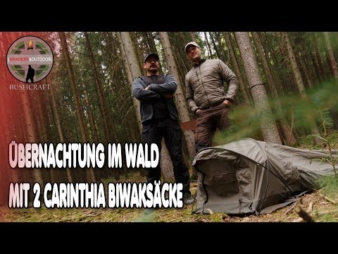 Übernachtung im Wald mit 2 Carinthia Biwaksäcken - 2 Observer 2 Typen 2 Bier