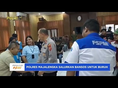 POLRES MAJALENGKA SALURKAN 400 PAKET SEMBAKO UNTUK SERIKAT BURUH