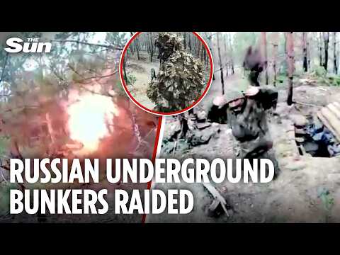 Moment Ukraine Special Ops RAID Putin's underground woodland bunkers - forcing Russians to surrender