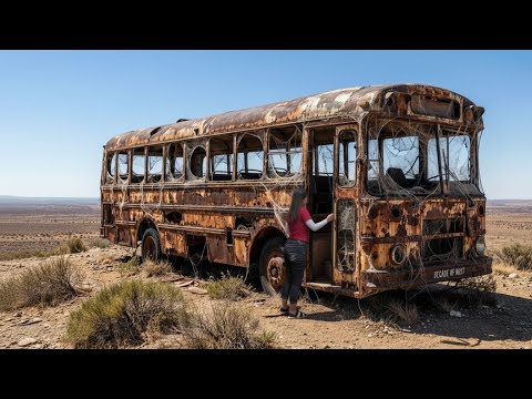 The girl restored a passenger bus to its original appearance