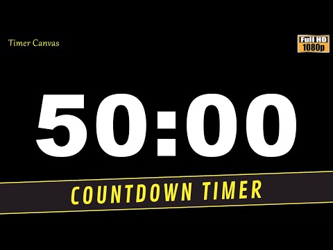 🔔 50-Minute Silent Timer | Cuckoo Alarm & Black Screen