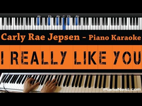 Carly Rae Jepsen - I Really Like You - ピアノ・カラオケ/シング・アロング/歌詞付きカバー (Carly Rae Jepsen - I Really Like You - Piano Karaoke / Sing Along / Cover with Lyrics)