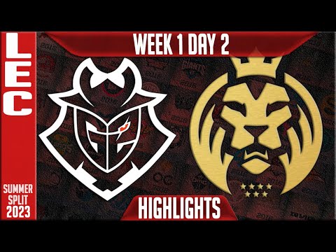 G2 vs MAD Highlights | LEC Summer 2023 W1D2 | G2 Esports vs MAD Lions