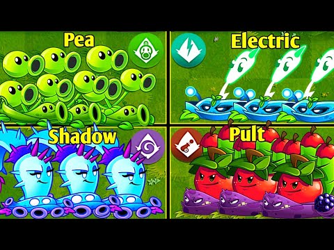 Random 4 Plants + Vine Battles - Which Plants Will Win? - PvZ2 Team Plants vs Team Plants