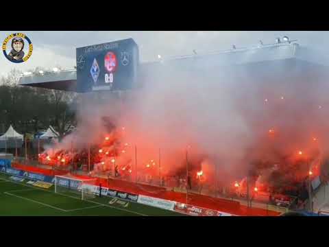 SV Waldhof Mannheim - 1.FC Kaiserslautern 29.02.2020 Choreo, Pyro, Riots