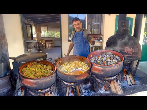 GREEK FOOD in CRETE 🇬🇷 Ancient BBQ Lamb + Mountain "Farm to table" Cretan Food