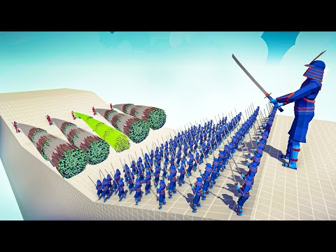 100x SAMURAI & GIANT vs 5x EVERY GOD - 🏹Totally Accurate Battle Simulator TABS