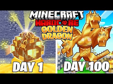 NOOB Survives 100 Days as GOLDEN DRAGON in Minecraft!