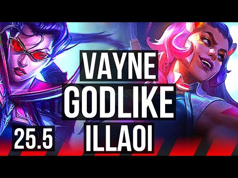 VAYNE vs ILLAOI (TOP) | 7 solo kills, 13/3/8, Godlike | KR Master | 25.5