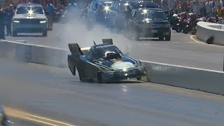 NHRA's Alexis DeJoria smacks the wall hard in Sonoma #NHRAonFOX