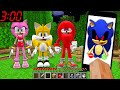 DON'T CALL TO EVIL SONIC AT 3:00 AM in MINECRAFT PLAYGAME SONIC - Gameplay FNAF Knuckles ROBLOX