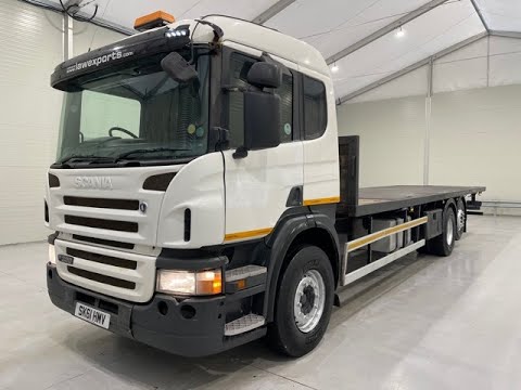 SK61 HMV - Scania P320 6x2 Rear Lift Flatbed | Law Truck Centre UK