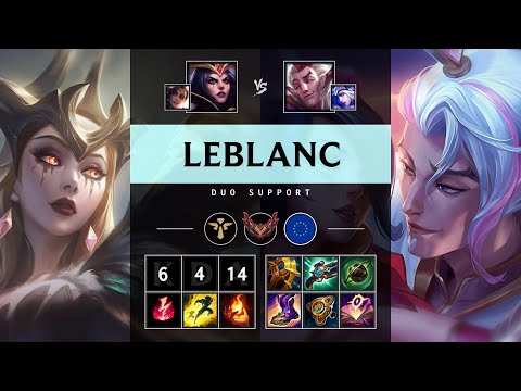 LeBlanc Support vs Rakan: Killing spree - EUW Grandmaster Patch 14.24