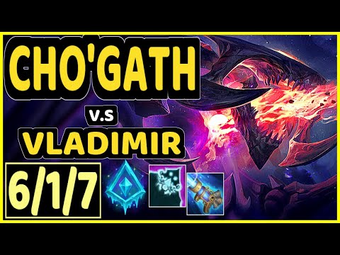 ALLORIM (CHO'GATH) vs VLADIMIR - 6/1/7 KDA TOP GAMEPLAY - NA Ranked GRANDMASTER