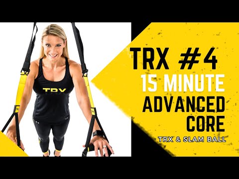 TRX with Shana Workout #4: 15 Minute Advanced Core Strength with TRX & Slam Ball